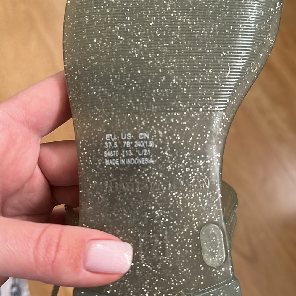 Stuart Weitzman Glitter Sandals - Silver - Picture 8 of 8